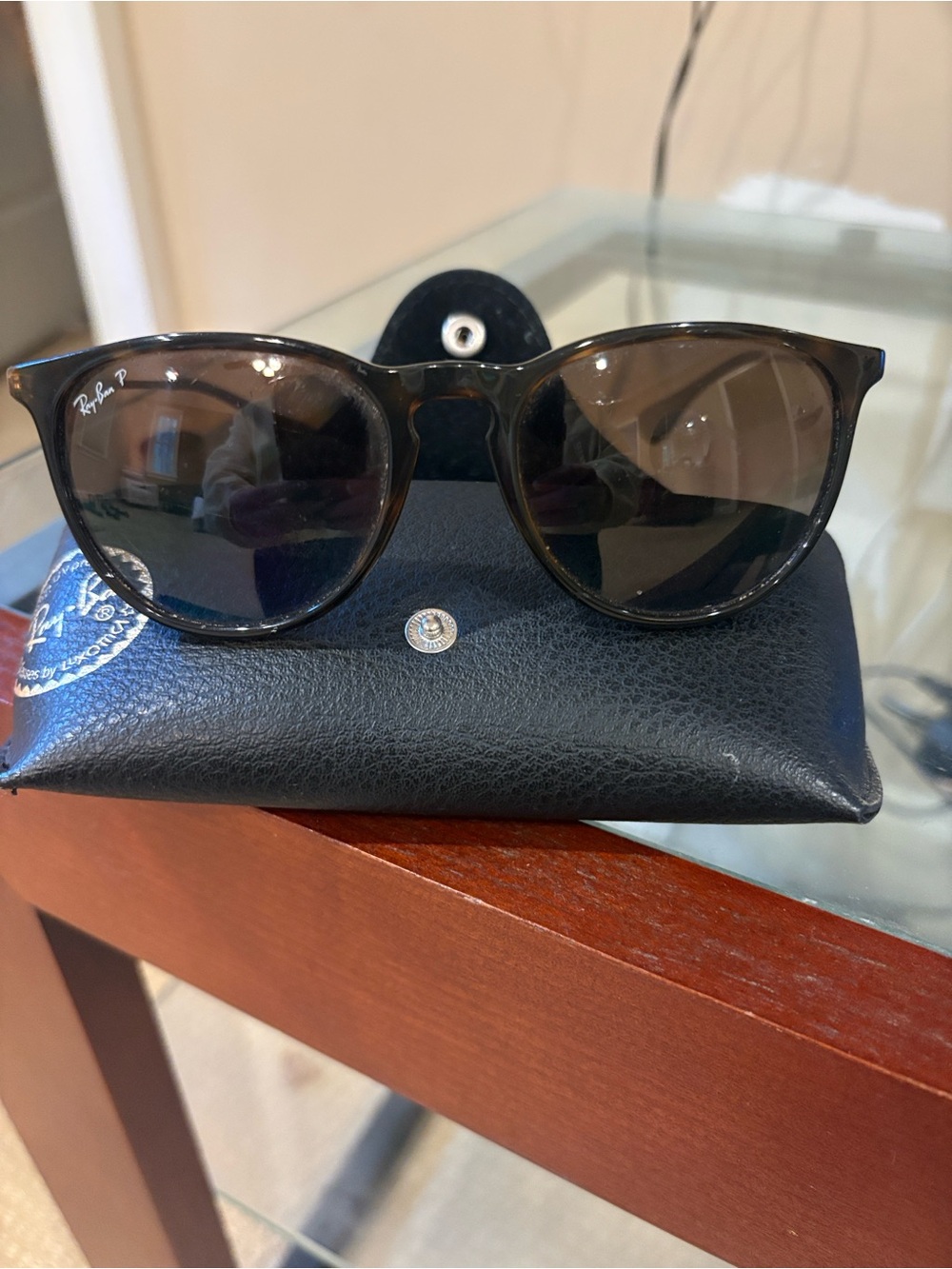 Ray-Ban Women’s Black Tortoise Sunglasses - Brown Lenses